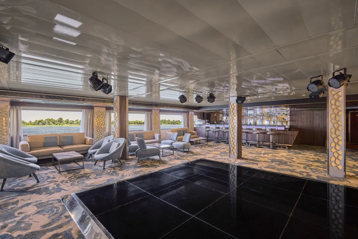 Lounge aboard the Blue Shadow IV Nile Cruise Nile cruise